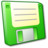 Floppy Disk Green Icon